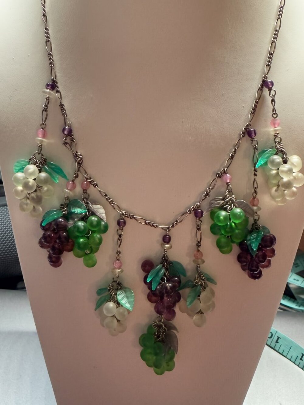 Lucy Isaacs Grape Charm Necklace